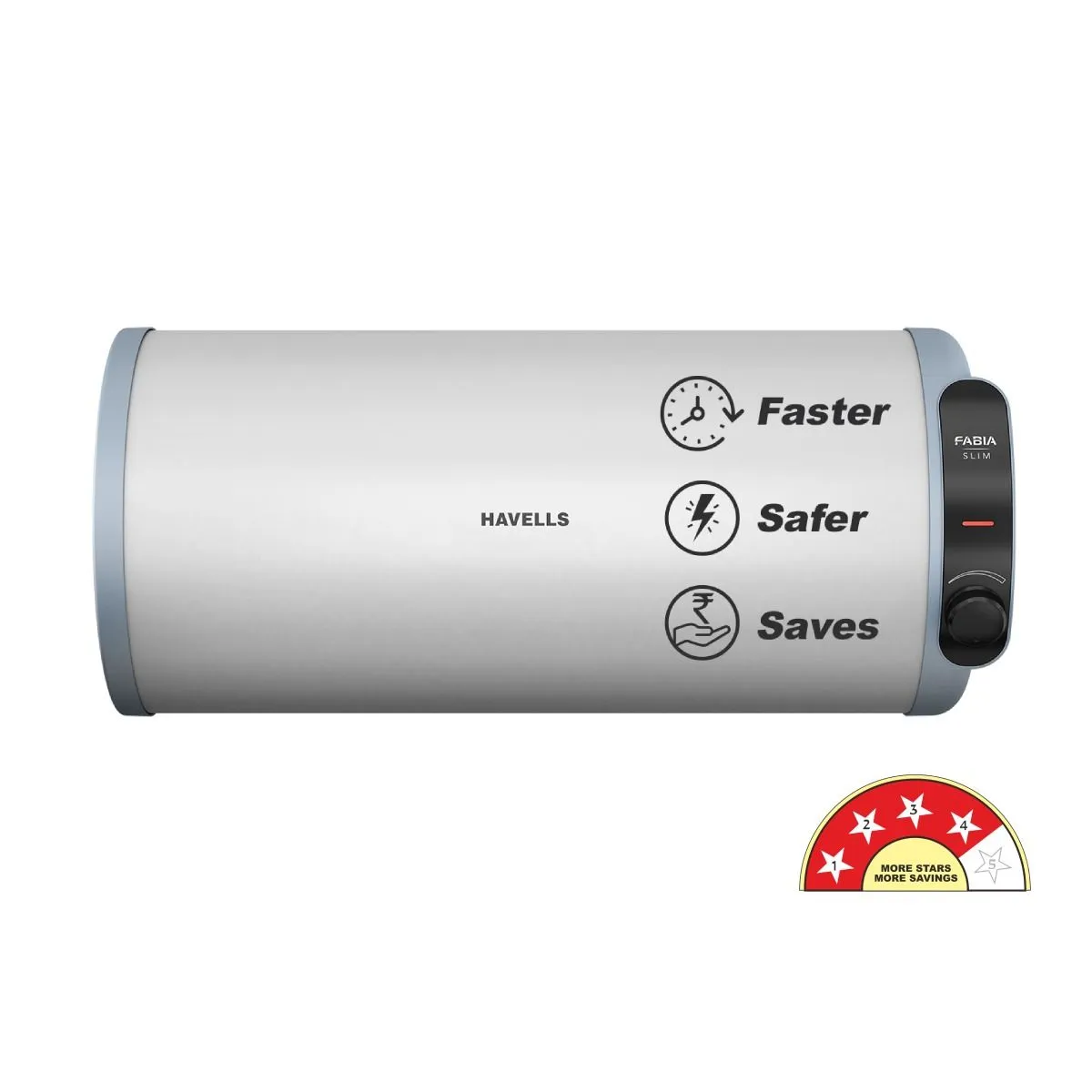 Fabia Slim Horizontal Right Side Storage Water Heater (Geyser)