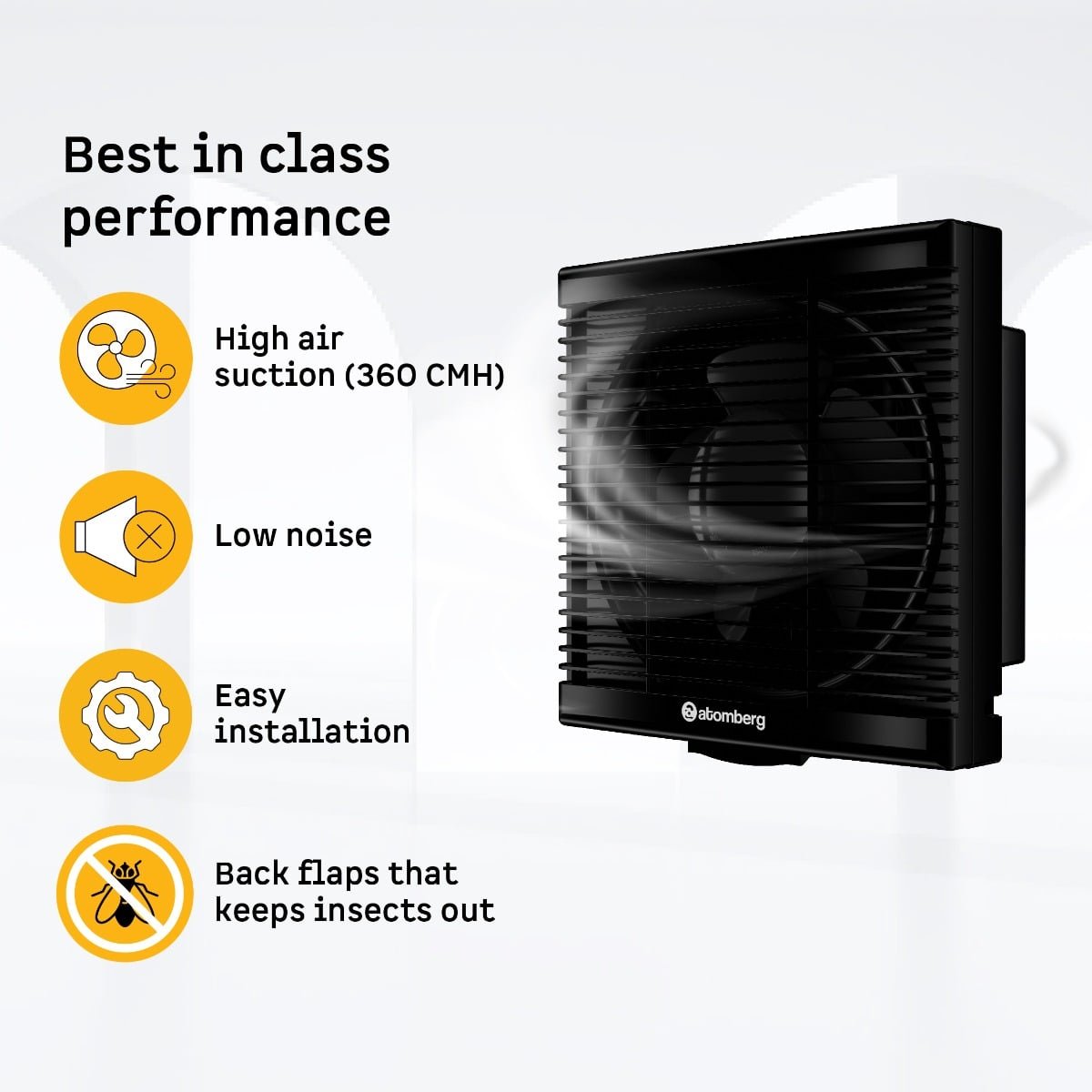 Efficio Exhaust Fan150mm(6) Black Atomberg - Image 4