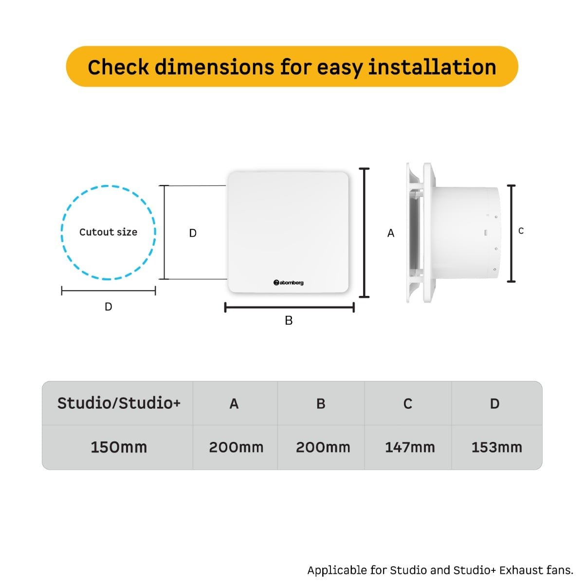 Studio Exhaust Fan 150(6) white Atomberg - Image 8