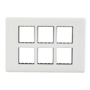 12M Plate White Chrome Bezel Adiva Havells