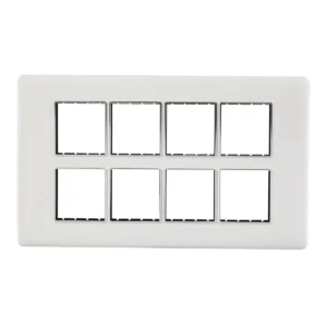 16M Plate White Chrome Bezel Adiva Havells