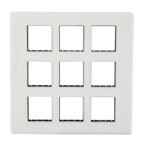 18M Plate White Chrome Bezel Adiva Havells