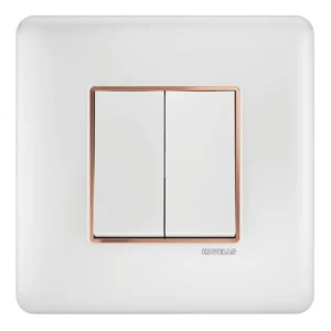 2M Plate White Rose Gold Bezel Adiva Havells