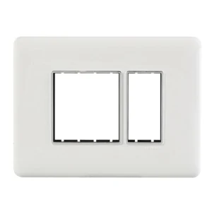 3M Plate White Chrome Bezel Adiva Havells