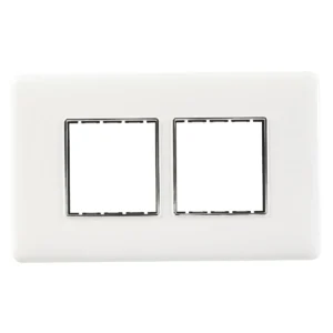 4M Plate White Chrome Bezel Adiva Havells