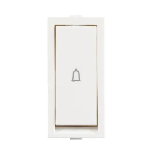 6A Bell Push Flat Switch White Magnus Havells