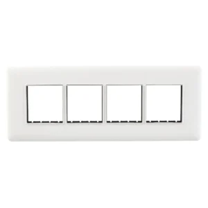 8M (H)Plate White Chrome Bezel Adiva Havells