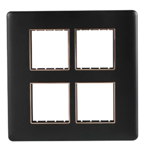 8M (S) Plate Black Rose Gold Bezel Adiva Havells