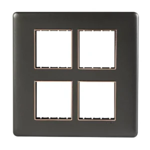 8M (S) Plate Grey Rose Gold Bezel Adiva Havells